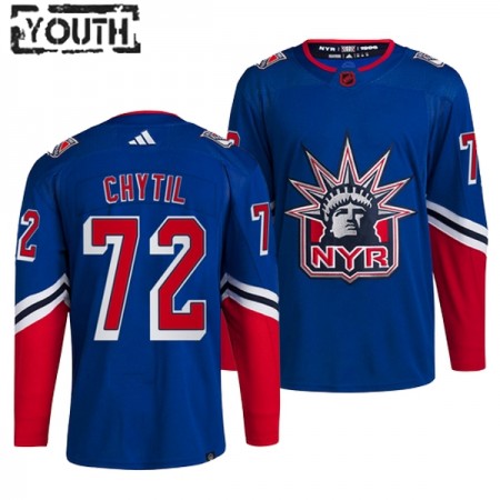New York Rangers Trikot Filip Chytil 72 Adidas 2022-23 Blau Reverse Retro 2.0 Authentic - Kinder